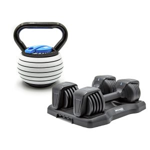 pack Pesa Rusa Kettlebell 18kg & Mancuernas Adjustable Dumbbell