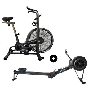 Máquina de remo Air Smart Rower + Bicicleta spining Air Bike Fit Pro