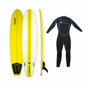 Tabla de Surf Lime + Neopreno largo - Fondo blanco